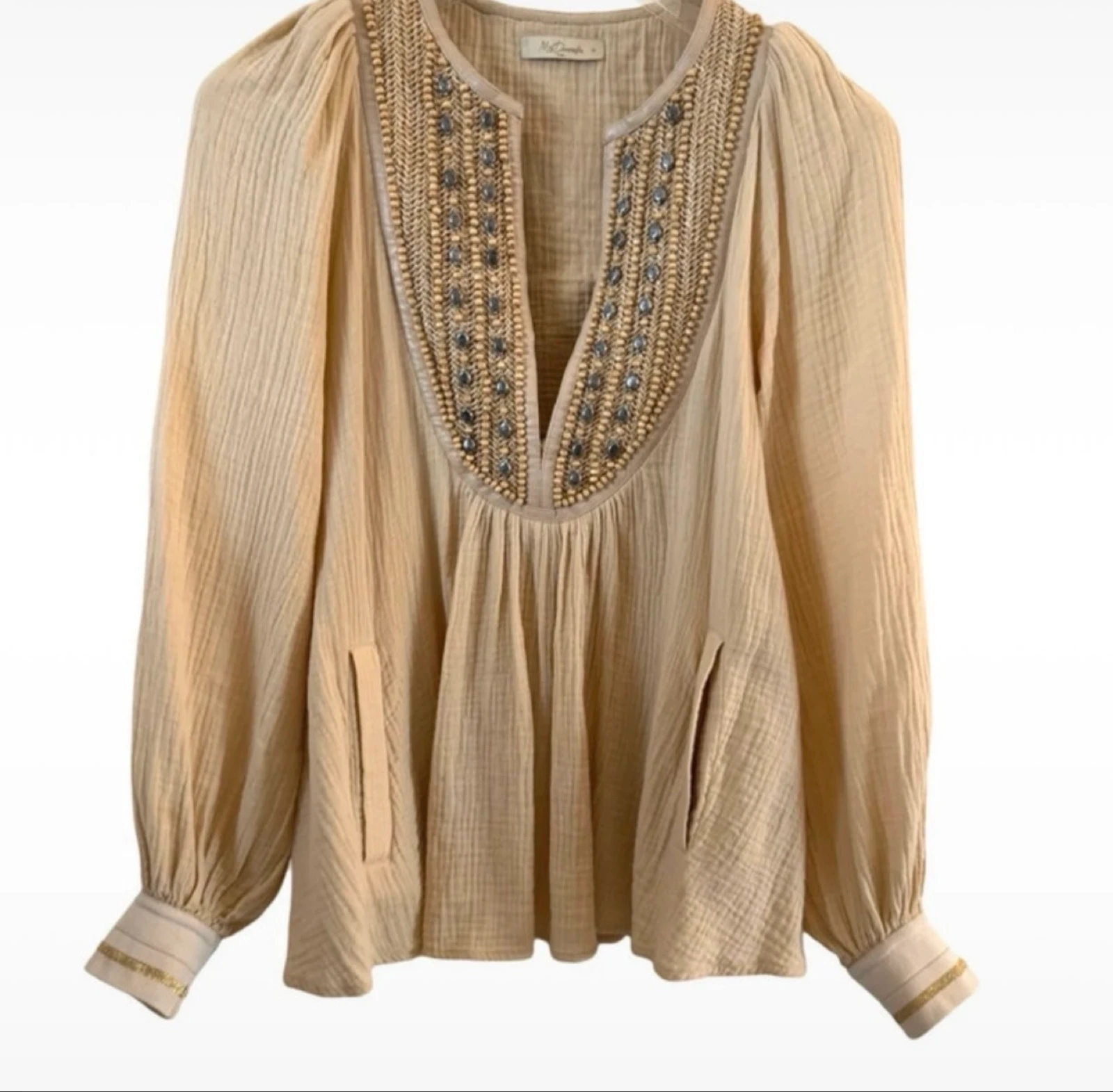 Blusa boho beige talla S de Mes Demoiselles – photo 3